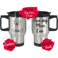 Personalisierte Pyrenäen-Hund Mama Und Papa Reisebecher, Patou Hund Frauen Geschenke, Weihnachtsgeschenk, Chien Des Pyrénées Besitzer Geschenk von mylovelypuppy