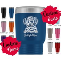 Personalisierte Shih-Poo Hund Mama Papa Becher, Frauen Männer Geschenke, Kreuzung Shih Tzu Und Pudel Hundebesitzer Geschenk von mylovelypuppy