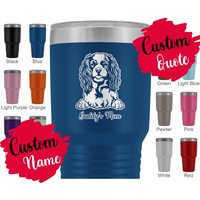 Personalisierter Cavalier König Charles Spaniel Mama Und Papa Geschenk, Cavie Mommy Daddy Tumbler, Hund Frauen Männer Weihnachtsgeschenk von mylovelypuppy