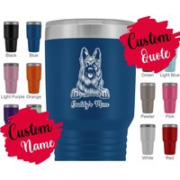 Personalisierter Deutscher Schäferhund Becher Für Mama Und Papa, Elsässer Hund Frauen Geschenk, Daddy Becher, Berger Allemand Besitzer von mylovelypuppy