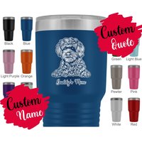 Personalisierter Schnoodle Hund Mama Dad Becher, Frauen Männer Geschenke, Papa Kreuzung Schnauzer Und Pudel Hundebesitzer Weihnachtsgeschenk von mylovelypuppy