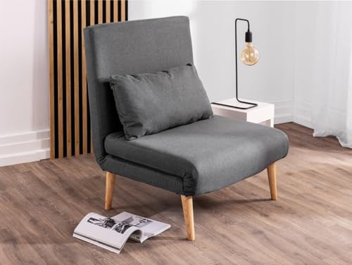 mymai 3 in 1 Schlafsessel Klappbar Schlafsofa mit Bettfunktion Verstellbarer Rückenlehne Kissen Gästebett Relaxsessel Klappsessel für Wohnzimmer Schlafzimmer 77 x 80 x 94 cm von mymai