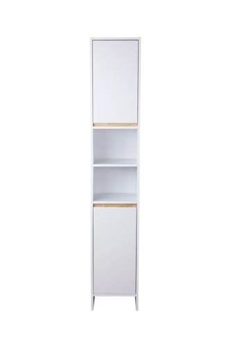 mymai Bad Hochschrank mit 2 Türen Weiß 180x32x28 cm Badezimmerschrank Aufbewahrungsschrank platzsparender Badmöbel Schrank mymai Bad Hochschrank mit 2 Türen Weiß 180x32x28 cm Badezimmerschrank Aufbewahrungsschrank platzsparender Badmöbel Schrank von mymai