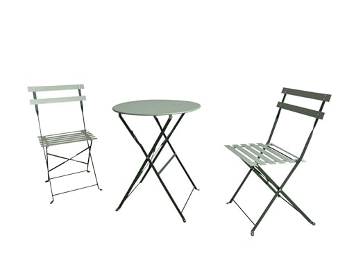 mymai Bistroset 3-teilig mit Bistrotisch & 2 Klappbaren Stühlen, Gartenmöbel-Set Outdoor Sitzgruppe, UV & wetterbeständig Gartentisch, Balkonset bestehend aus Klapptisch & 2X Klappstühlen mymai Bistroset 3-teilig mit Bistrotisch & 2 Klappbaren Stühlen, Gartenmöbel-Set Outdoor Sitzgruppe, UV & wetterbeständig Gartentisch, Balkonset bestehend aus Klapptisch & 2X Klappstühlen von mymai