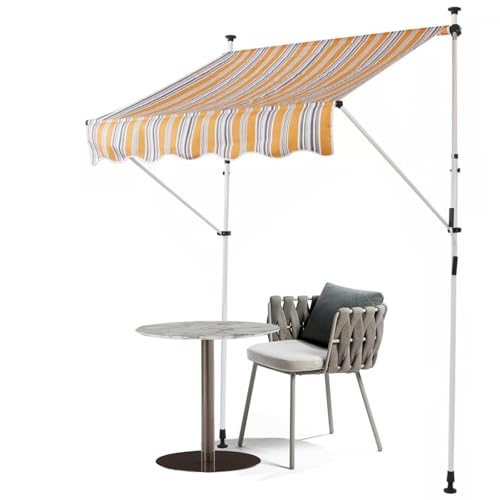 mymai Klemmmarkise Markise Balkon ohne Bohren, Balkonmarkise mit Handkurbel, UV-beständig, Sonnenschutz, Wasserdicht & Höhenverstellbar, 150 x 120 cm mymai Klemmmarkise Markise Balkon ohne Bohren, Balkonmarkise mit Handkurbel, UV-beständig, Sonnenschutz, Wasserdicht & Höhenverstellbar, 150 x 120 cm von mymai