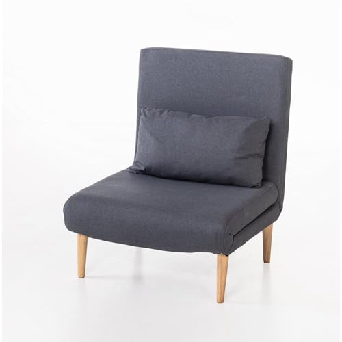 mymai Schlafsessel mit Kissen, klappbarer Relax Gästesessel im modernen Retro-Design, platzsparend & multifunktional ideal für Wohnzimmer, Schlafzimmer oder Büro von mymai