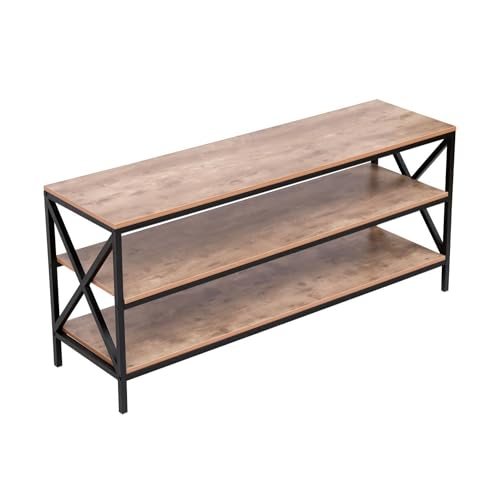 mymai TV-Schrank, Fernsehtisch, TV-Regal, Sideboard mit offenen Fächern, für Wohnzimmer, Unterhaltungsraum, für Fernseher bis zu 55 Zoll, Metallfüße, 140 cm x 40 cm x 62,5 cm mymai TV-Schrank, Fernsehtisch, TV-Regal, Sideboard mit offenen Fächern, für Wohnzimmer, Unterhaltungsraum, für Fernseher bis zu 55 Zoll, Metallfüße, 140 cm x 40 cm x 62,5 cm von mymai