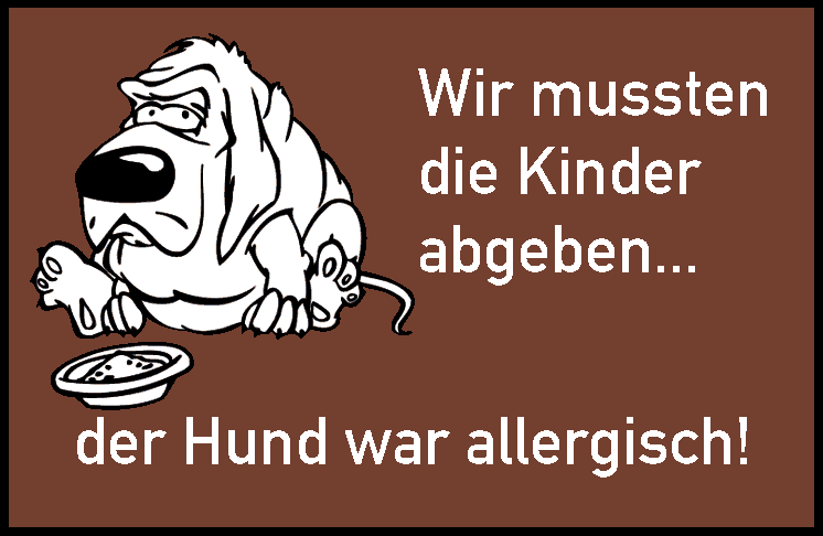 Gestaltbare Fußmatte Motiv "Hund war allergisch" von mymat