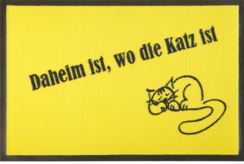 Lustige Fußmatte Daheim ist wo die Katz ist von mymat