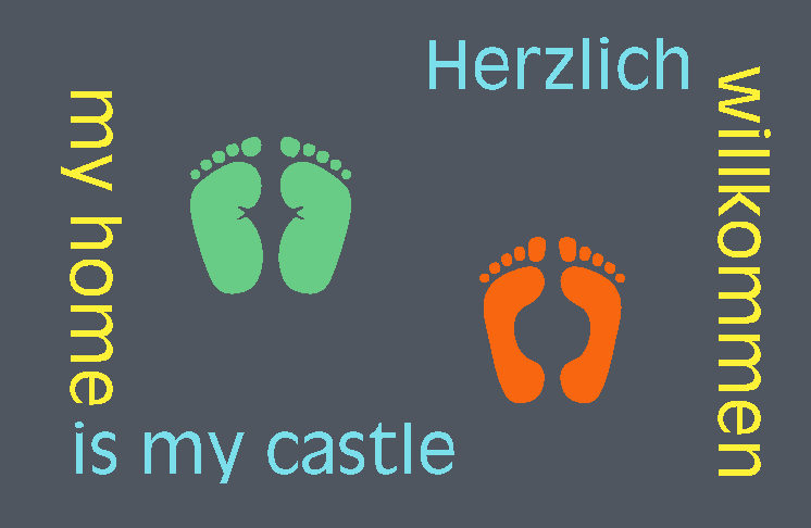 Selbstgestaltbare Fußmatte my home is my castle von mymat