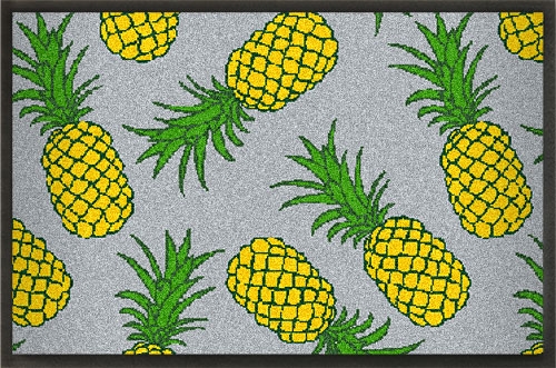 Sommermatte mit Ananas Design grau von mymat
