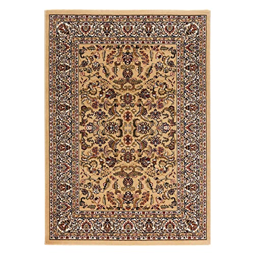 Mynes Home Moderner Orient Teppich Klassisch Gemustert Vintage Orientalischer Design Kurzflor dicht gewebt qualitativ in Beige (160 x 230 cm) von Mynes