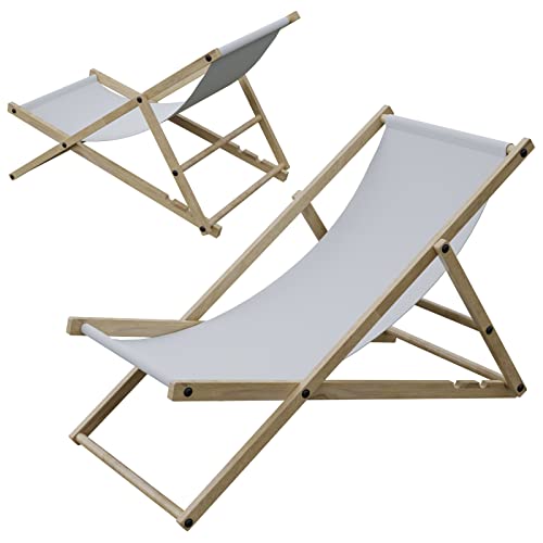 myowntrade Liegestuhl Liege Stuhl Strand Strandliege Sonnenliege Gartenliege Klappstuhl Beige von myowntrade