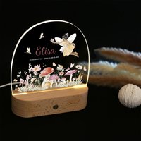 Elisa - Personalisiertes Acryl-Nachtlicht Das Ideale Geschenk Zur Geburt, Taufe Oder Zum Geburtstag Mit Name & Motiv Fürs Kinderzimmer von mypaperyshop