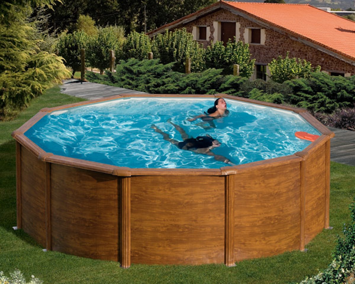 myPOOL Poolset Feeling Holzoptik Rundform Stahlwandbecken Ø 3,50 Gr. 2 von mypool Arcana