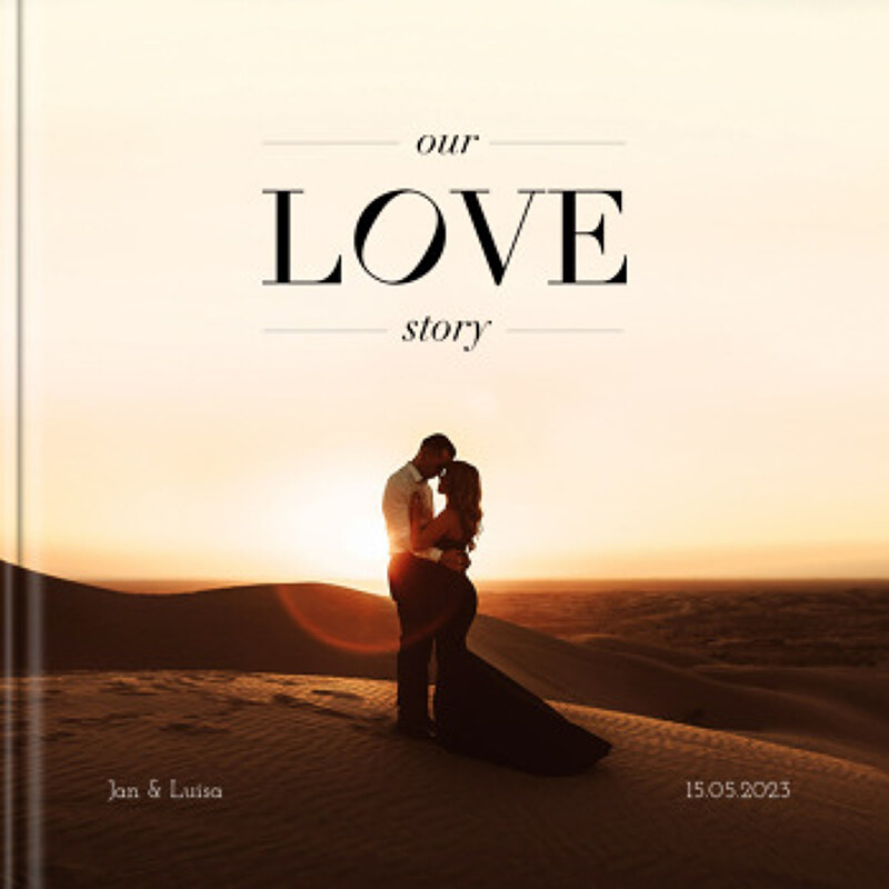 Fotobuch "Lovestory" im Format 30x30 cm drucken lassen von myposter