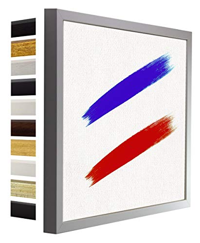 Nordica Leerrahmen für Leinwand Bilder 25 x 25 cm Bilderrahmen Holz Größenwahl 25 x 25 cm Farbwahl Weiß matt ohne Verglasung von myposterframe
