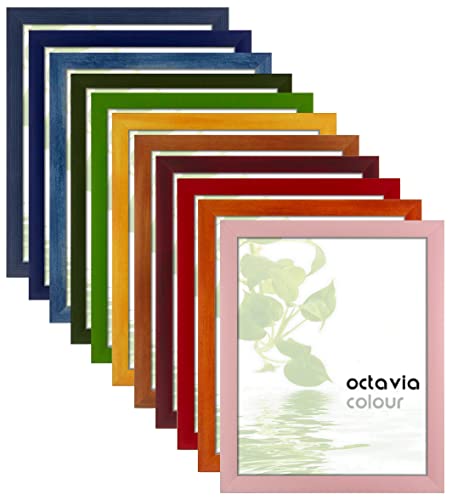 myposterframe Bilderrahmen 20 x 25 cm Octavia Hellblau gewischt mit Kunstglas klar von myposterframe