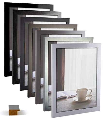 myposterframe Bilderrahmen Juno Dezent 20 x 20 cm Größenauswahl Farbe Grau mit Kunstglas klar 1 mm von myposterframe