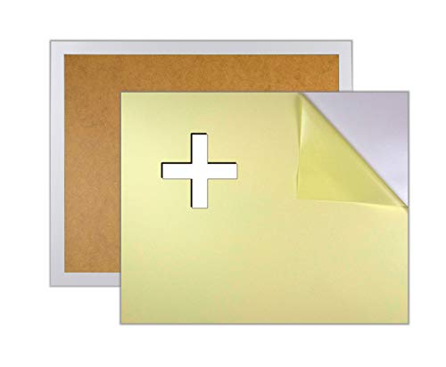 myposterframe Bilderrahmen für Rubbel Weltkarte mit Klebepappe 59,4 x 82,5 cm Juno Größenwahl 82,5 x 59,4 cm Weiß matt mit haftender Hintergrund Pappe von myposterframe