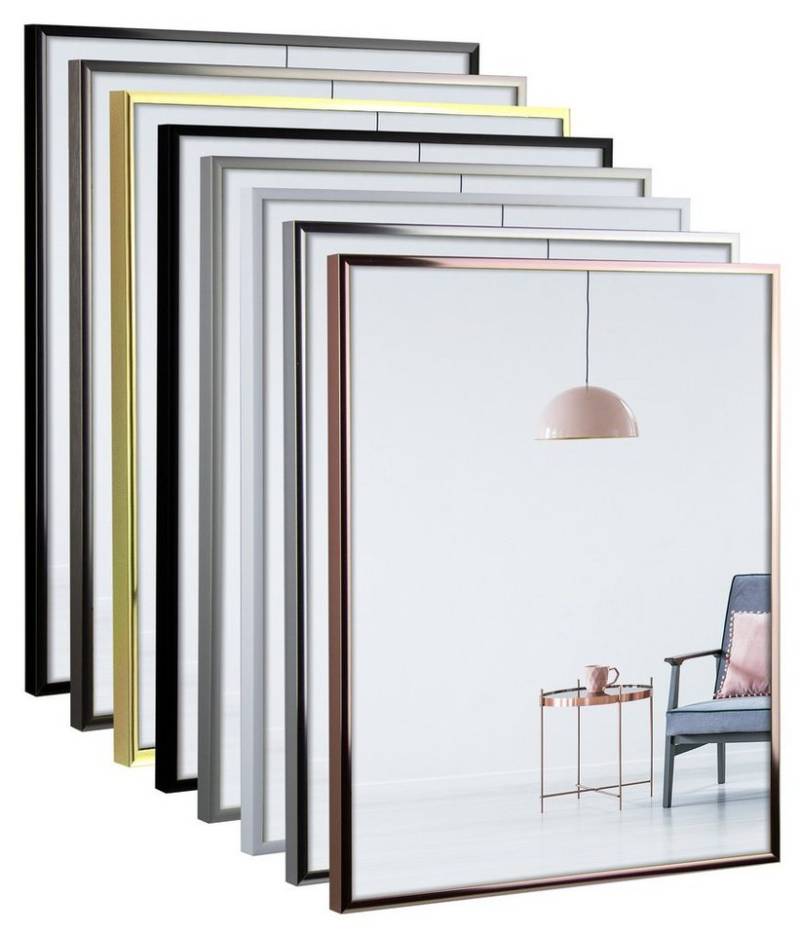 myposterframe Einzelrahmen Alu Bilderrahmen Amalthea, (1 Stück), 30x35 cm, Silber hochglanz, Aluminium von myposterframe