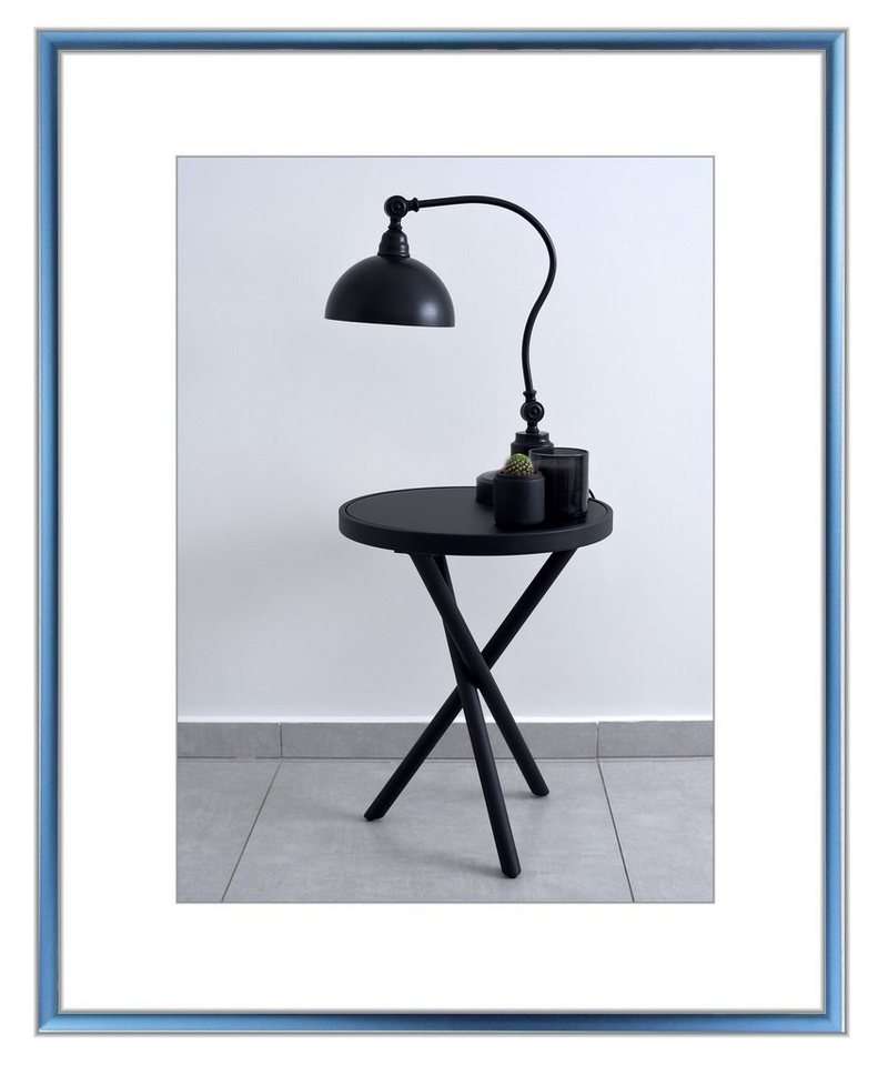 myposterframe Einzelrahmen Bilderrahmen Ariel aus Aluminium, (1 Stück), 35x45 cm, Stahl Blau, Aluminium von myposterframe