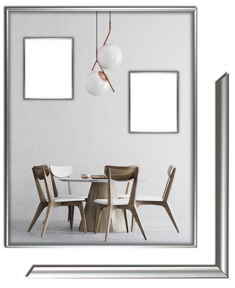 myposterframe Einzelrahmen Bilderrahmen Atlas, (1 Stück), 50x100 cm, Silber, Kunststoff von myposterframe
