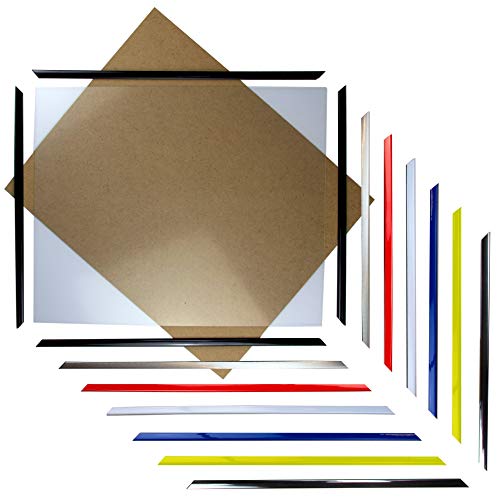 myposterframe Kunststoff Poster Rahmen 30 x 70 cm Styx Bilderrahmen mit Klemmfunktion Weiß mit Kunstglas klar 1mm von myposterframe