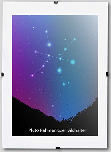 myposterframe Pluto Rahmenloser Bildhalter 48 x 71 cm Bildträger 71 x 48 cm Hier: Acrylglas Antireflex 1 mm von myposterframe