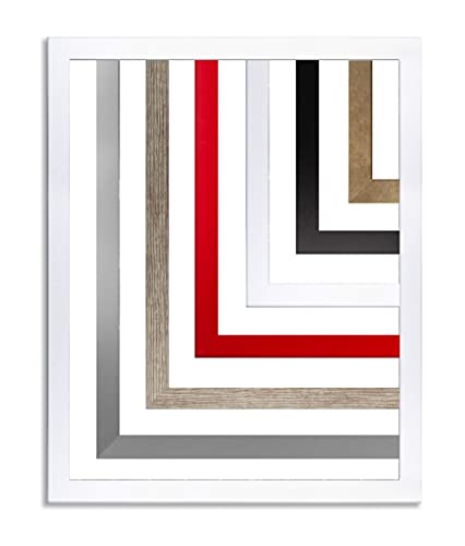 myposterframe Rahmen 23 x 32 cm Maia Bilderrahmen MDF Weiß Matt mit Acrylglas Antireflex 1 mm von myposterframe