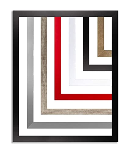 Rahmen 34 x 48 cm Maia Bilderrahmen MDF Schwarz matt mit Acrylglas Antireflex 1 mm von myposterframe