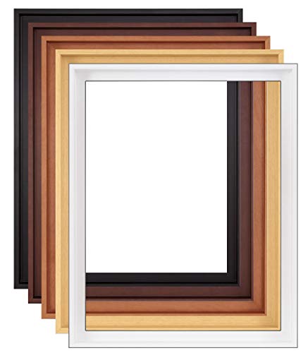 myposterframe Schattenfugen Rahmen 100 x 100 cm Holz Leerrahmen Mira für Leinwand Weiß matt von myposterframe