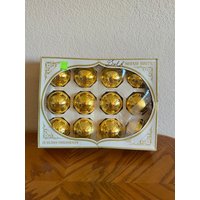 Gold Glänzende Brite Ornamente in Original Box, 12Er Set von myreimaginedhome