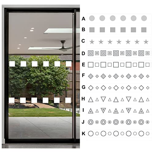 2 x 1 Meter Streifen Aufkleber aus Michglas Frostfolie für Glastür Dusche Schiebtür Fenster Sicherheit Sticker Elemente 10 Stile zu Auswahl Glas Schutz von myrockshirt