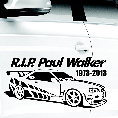 Aufkleber Set - "RIP PAUL WALKER" Aufkleber 30 cm + Bonus Testaufkleber "Estrellina-Glückstern" ®, gedruckte Montageanleitung von "myrockshirt", Lieferung erfolgt aus Deutschland innerhalb von maximal 48 Stunden, versichert mit Trackingnummer in einem stabilen Versandkarton/Versandtasche, waschanlagenfest, Profi-Qualität von myrockshirt