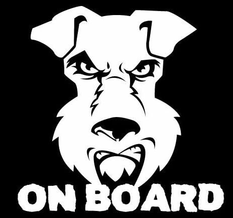 Fox Terrier on Board Grimmig Aufkleber Autoaufkleber Sticker Wandtattoo Profi Qualität von myrockshirt