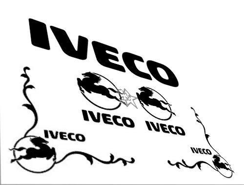 Kompatibel für IVECOAufkleber-Set Seitenscheibe Windschutzscheibe ca. 30 cm Aufkleber LKW Truck Tuning Trucker Sticker Decal von MYROCKSHIRT von myrockshirt