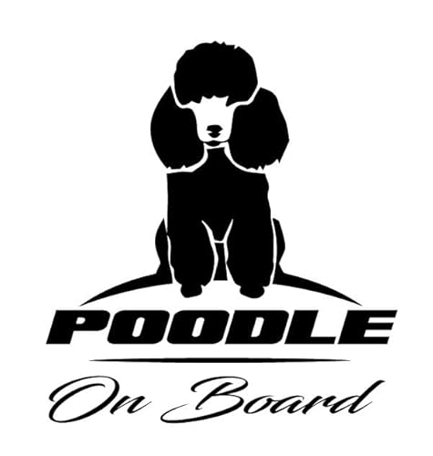 Pudel on Board Poodle Aufkleber Autoaufkleber Sticker Wandtattoo Profi Qualität von myrockshirt