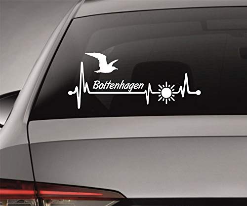 myrockshirt Herzschlag Heartbeat Boltenhagen Küsten Urlaub Urlaubsgebiet ca.25cm Aufkleber Sticker Autoaufkleber Wandtattoo von myrockshirt