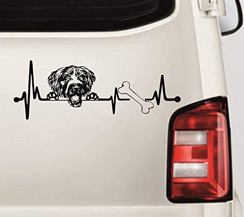 myrockshirt Herzschlag Heartbeat Deutsch Drahthaar Hund Hundeliebe petlove ca.25cm Aufkleber Sticker Autoaufkleber Wandtattoo von myrockshirt