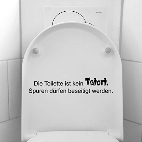 myrockshirt Lustiger Spruch Die Toilette ist kein Tatort… ca 30cm Aufkleber Klo Toilette Sticker Lustig Profi-Qualität ohne Hintergrund Deko von myrockshirt