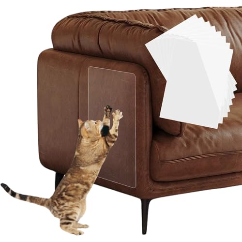 Katzenkratz-Möbelschutz, Couchschutz von Katzenkrallen, kratzfester Ledersofa-Schutz, leicht zu entfernen und keine Spuren, 8 Stück von myrtle sky