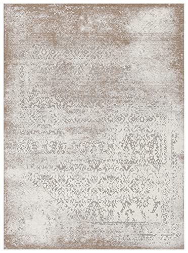 myrug Argentella 7 Ivory Beige, Jacquard Vintage Teppich in 160x230cm, weiche, lebendige Farben kombiniert mit der Jacquard-Technik und dem Vintage-Look, ideal für Ihr Wohnzimmer, Schlafzimmer, Flur von myrug