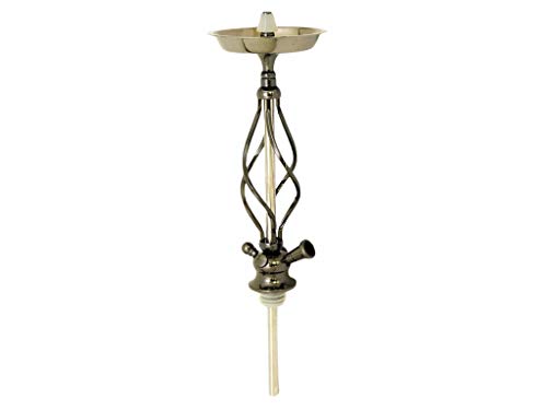 Shisha Rauchsäule für Waserpfeifen aus edelstahl gedrehte Säule für Steckpfeifen Antrazit von mysale24.de