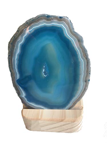 mysale24.de Edelstein Lampe Achat Teelicht Achatscheibe mit Teelichthalter Holz Stein Scheibe in BLAU ca. 10-12 cm - ca. 100 g Natur Produkt Feenlicht Deko Teelicht mysale24.de Edelstein Lampe Achat Teelicht Achatscheibe mit Teelichthalter Holz Stein Scheibe in BLAU ca. 10-12 cm - ca. 100 g Natur Produkt Feenlicht Deko Teelicht von mysale24.de