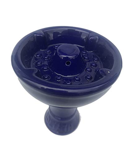mysale24.de Shisha Wasserpfeifen | Mega Tonkopf Kopf Topf | bis zu 50gr. Fassungsvermögen | Farbe BLAU von mysale24.de