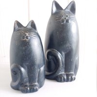 Dekofiguren Katzen Black Minimalistisch Kätzchen Sitzend Dekofiguren Katzen Black Minimalistisch Kätzchen Sitzend von myshabbycountrychic