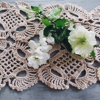 Tischläufer Filethäkeln Kurz Schmal Deckchen Gehäkelt Retro Vintage Handarbeit Natur Tischläufer Filethäkeln Kurz Schmal Deckchen Gehäkelt Retro Vintage Handarbeit Natur von myshabbycountrychic