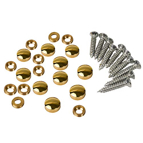 10 Stück Spiegelschrauben Messing Spiegelschrauben Kappe Abdeckung Nägel Verschlüsse Golden für dekorative Spiegel, Schilder/Werbe-Hardware, Nägel, Konstruktion (10 mm, goldfarben) von mysummer