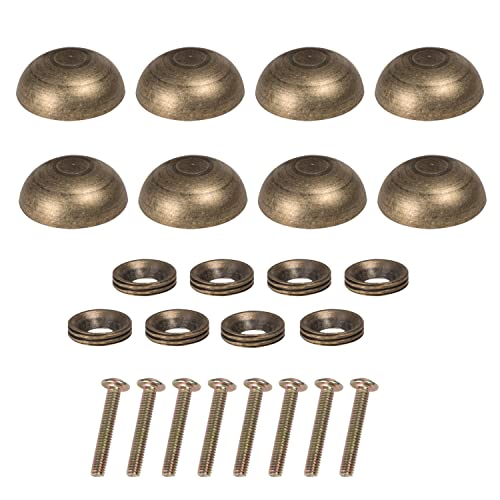 8 Stück Spiegelschrauben Messing Spiegelschrauben Kappe Abdeckung Nägel Verschlüsse Golden für dekorative Spiegel, Schilder/Werbung Hardware, Nägel, Bau (15 mm, Bronze) von mysummer